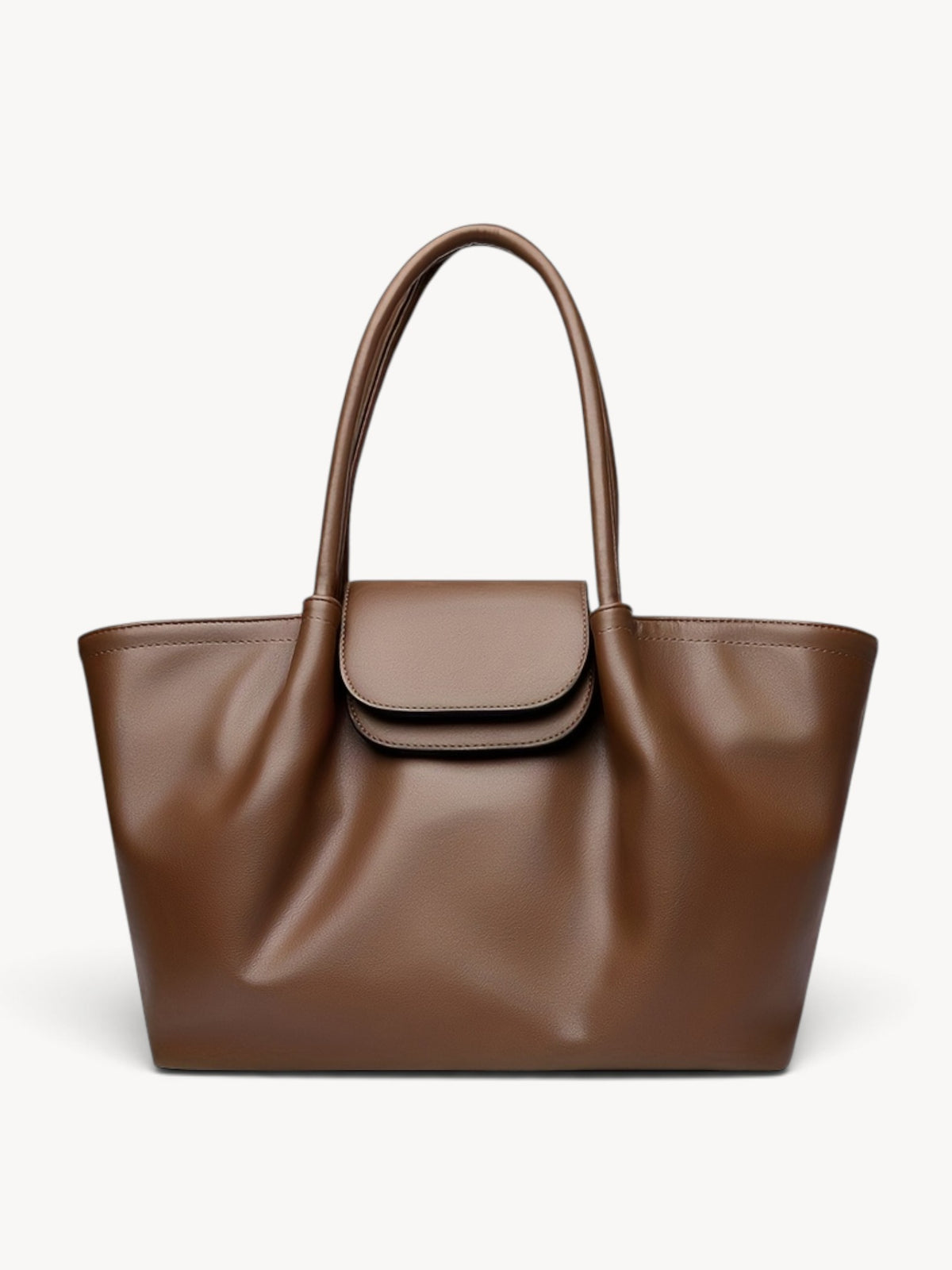 SOLVÉRA | Bolso tote de hombro amplio con solapa y asa larga