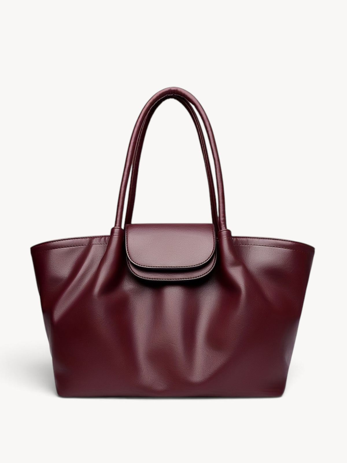 SOLVÉRA | Bolso tote de hombro amplio con solapa y asa larga