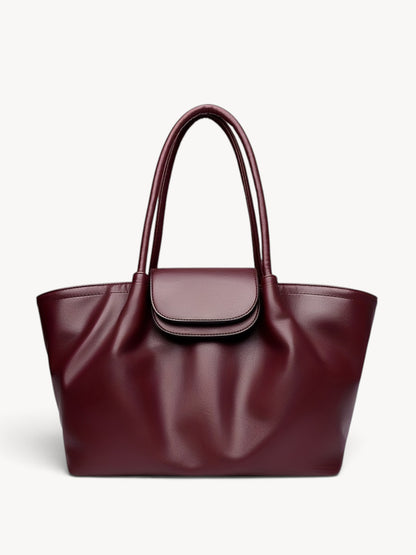 SOLVÉRA | Bolso tote de hombro amplio con solapa y asa larga