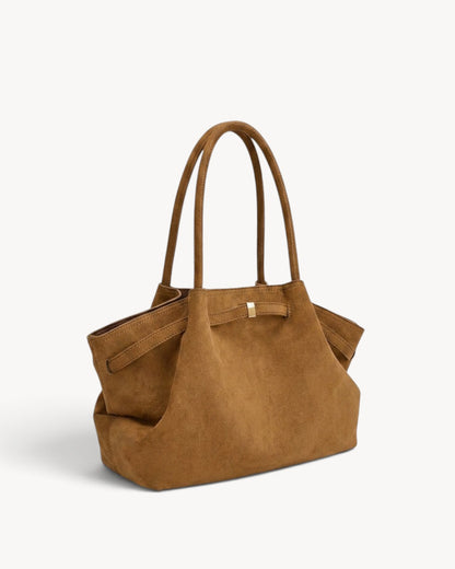 Elvaréne | Bolso tote de hombro fruncido con laterales alados