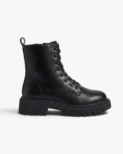 Virellune | Botines militares con cordones, suela track y cremallera
