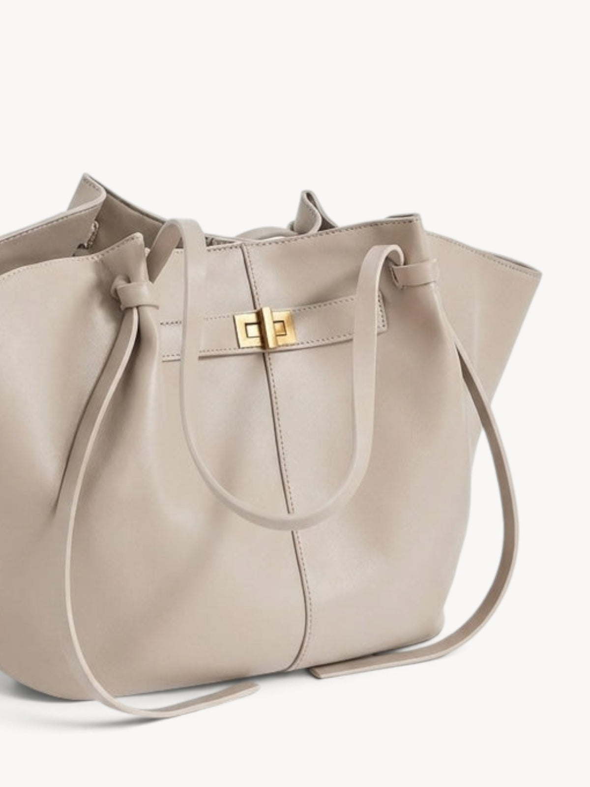 Inés | Bolso shopper estructurado con asas anudadas