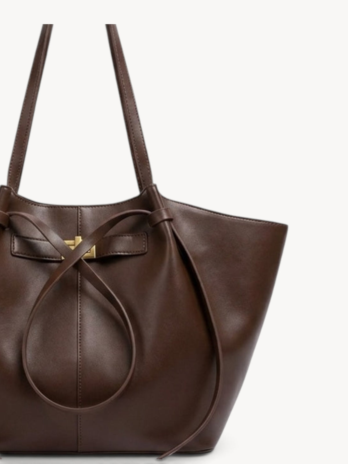 Inés | Bolso shopper estructurado con asas anudadas