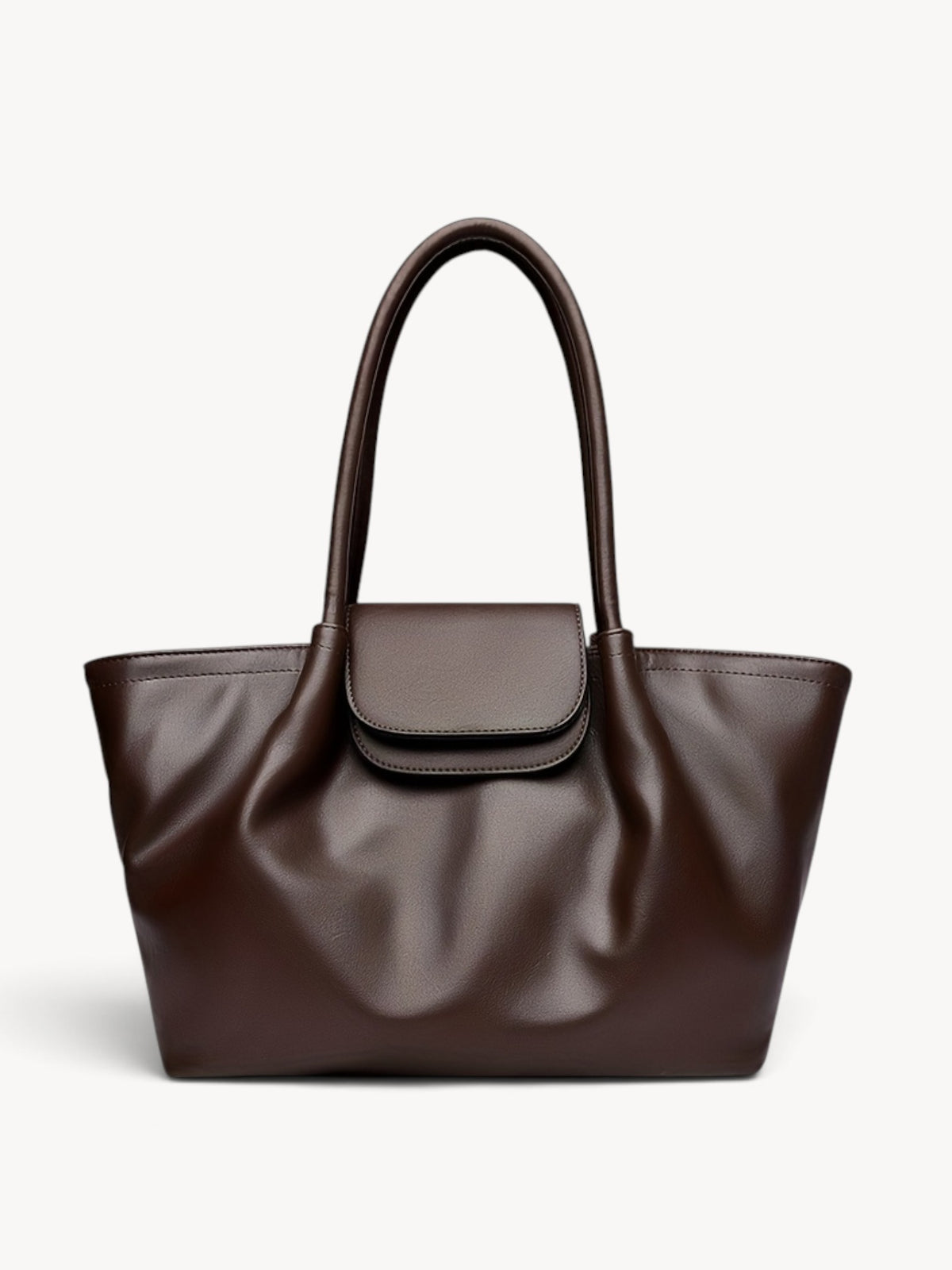 SOLVÉRA | Bolso tote de hombro amplio con solapa y asa larga