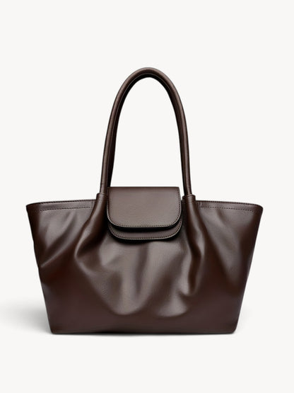 SOLVÉRA | Bolso tote de hombro amplio con solapa y asa larga