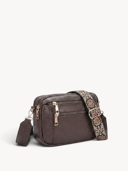 Cadela | Bolso bandolera con correa jacquard