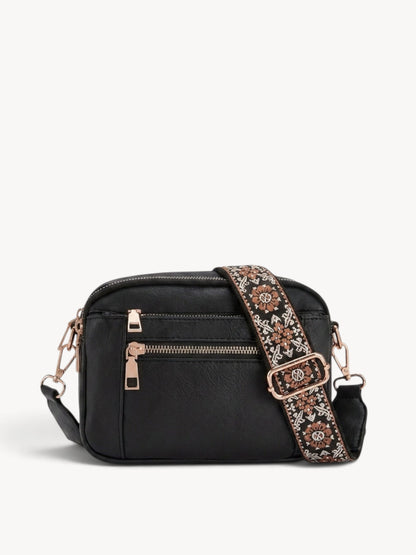 Cadela | Bolso bandolera con correa jacquard