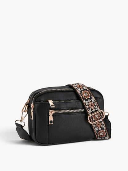 Cadela | Bolso bandolera con correa jacquard