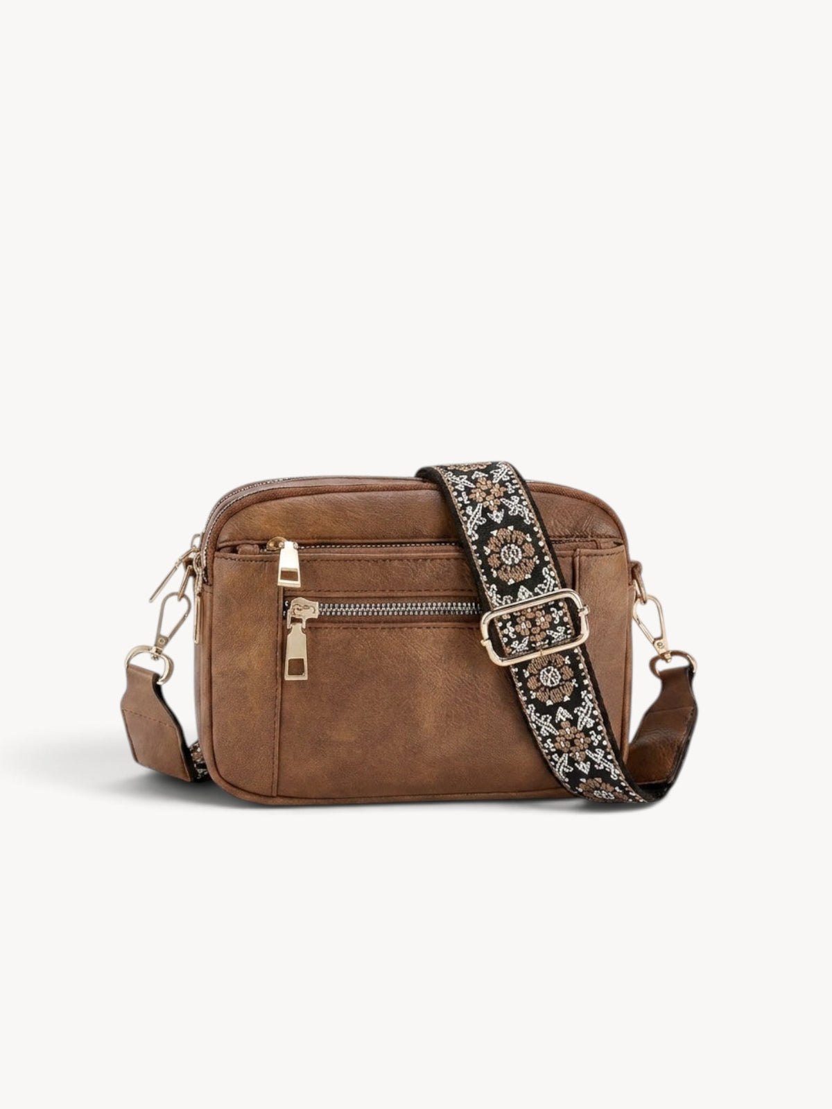 Cadela | Bolso bandolera con correa jacquard