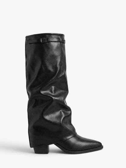 Aldara | Botas hasta la rodilla con vuelta y hebilla