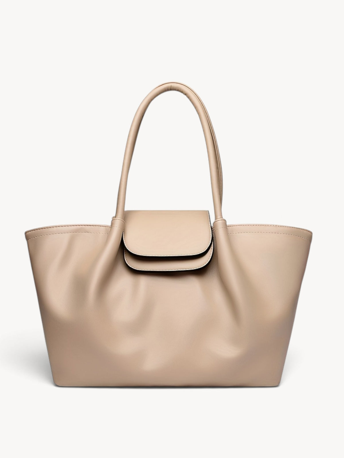 SOLVÉRA | Bolso tote de hombro amplio con solapa y asa larga