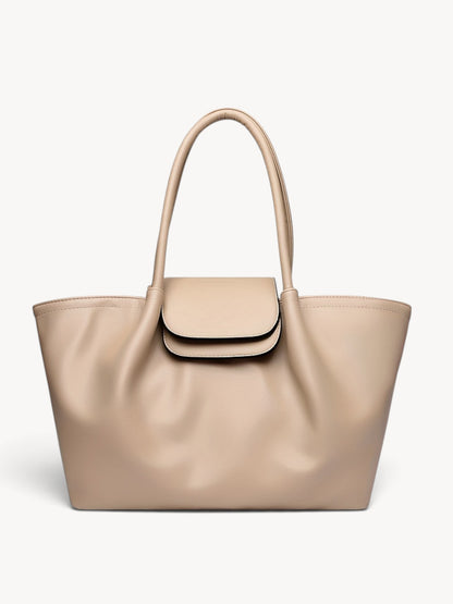 SOLVÉRA | Bolso tote de hombro amplio con solapa y asa larga