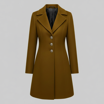 Abrigo de Mujer Elegante de Lana con Botones | Abrigos Mujer
