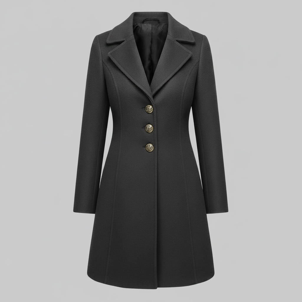 Abrigo de Mujer Elegante de Lana con Botones | Abrigos Mujer