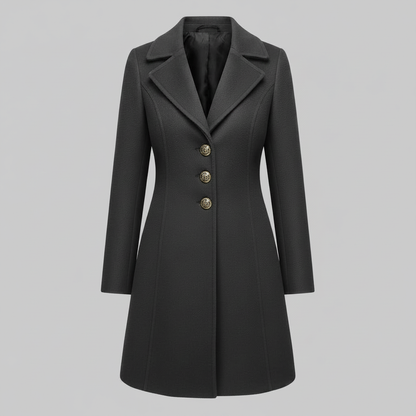 Abrigo de Mujer Elegante de Lana con Botones | Abrigos Mujer