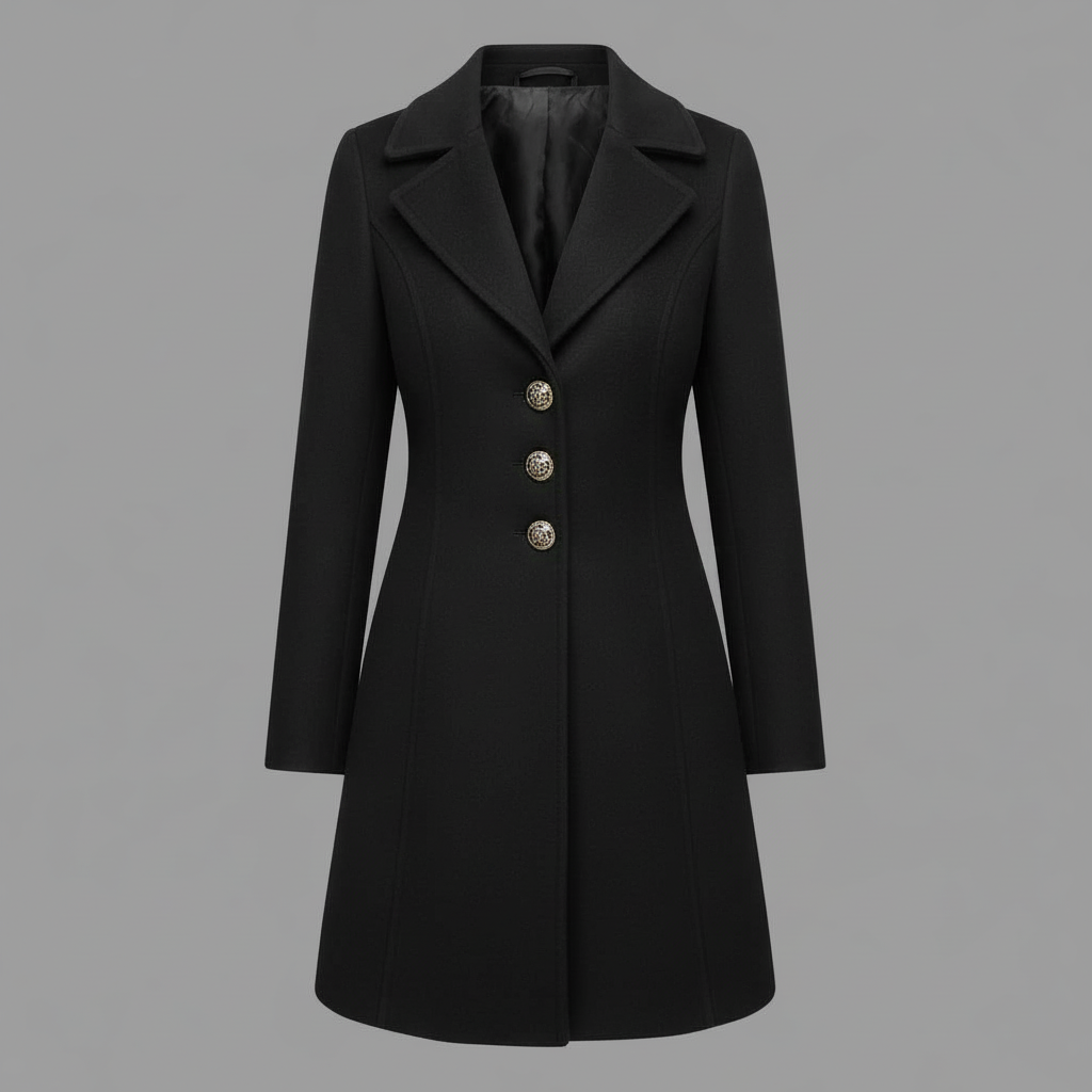 Abrigo de Mujer Elegante de Lana con Botones | Abrigos Mujer