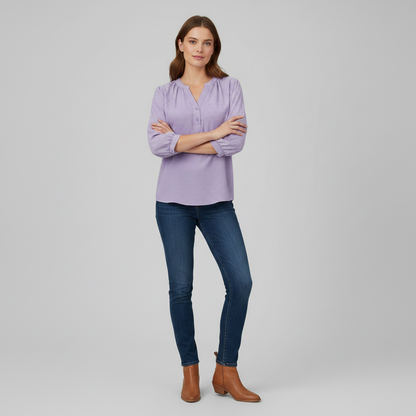 Blusa Patchwork Elegante de Mujer | Blusas Casual