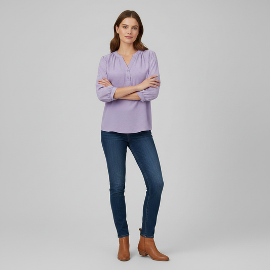 Blusa Patchwork Elegante de Mujer | Blusas Casual