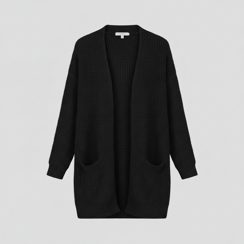 Cárdigan Largo Mujer Gris | Chaqueta de Punto Elegante