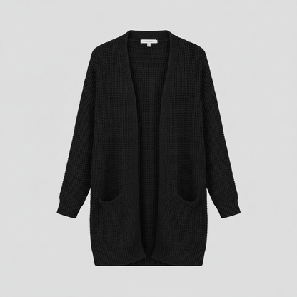 Cárdigan Largo Mujer Gris | Chaqueta de Punto Elegante