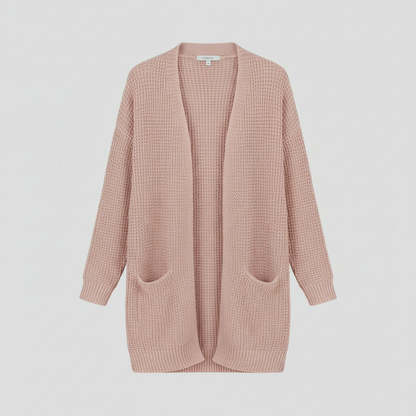 Cárdigan Largo Mujer Gris | Chaqueta de Punto Elegante