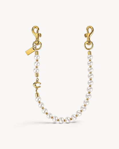Selene | Cadena de perlas para bolso con mosquetones