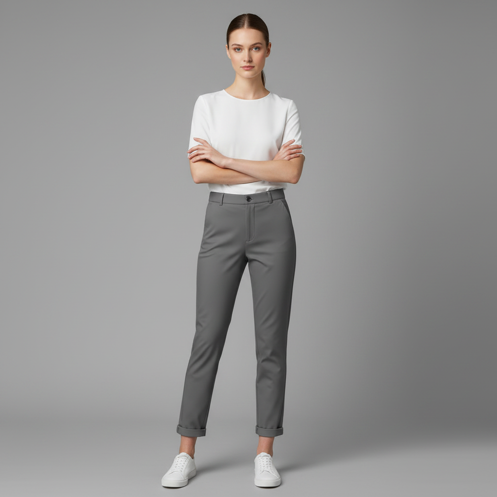 Pantalón Elegante de Talle Alto para Mujer | Pantalón de Oficina