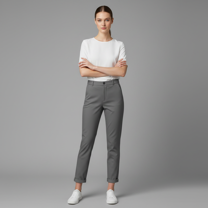 Pantalón Elegante de Talle Alto para Mujer | Pantalón de Oficina