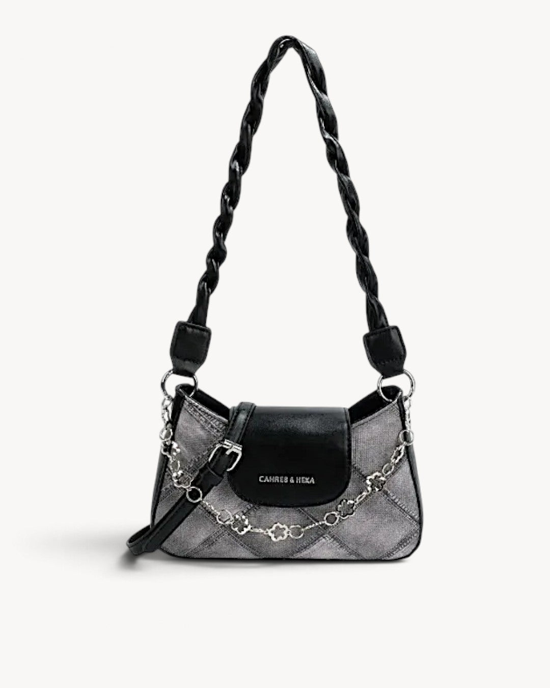 Dione | Bolso bandolera acolchado con solapa y cadena