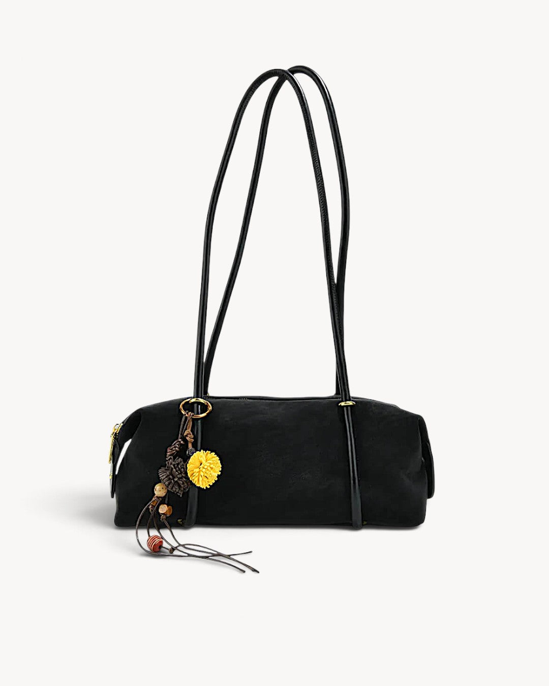 Hemera | Bolso cilíndrico retro con asas dobles y colgante