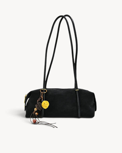Hemera | Bolso cilíndrico retro con asas dobles y colgante