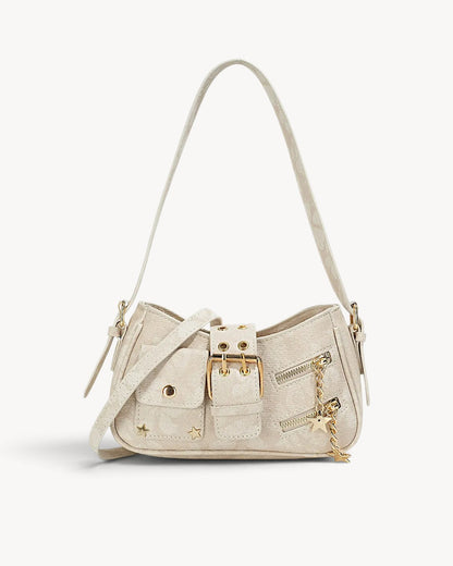 Calipso | Bolso hobo efecto denim con hebilla y estilo Y2K