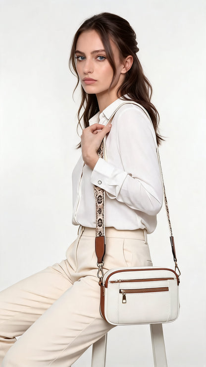 Cadela | Bolso bandolera con correa jacquard