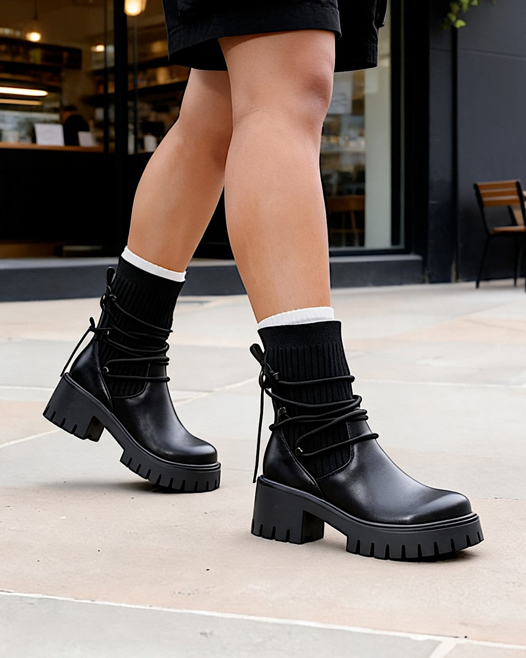 Veyr | Botines con cordones y plataforma