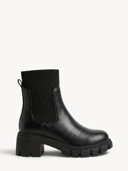 Rocío | Botines Chelsea con plataforma y tacón ancho