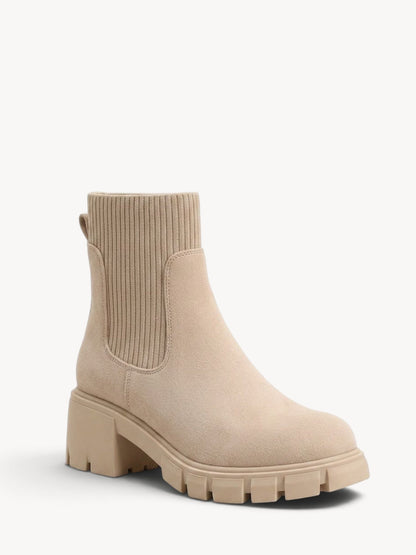 Rocío | Botines Chelsea con plataforma y tacón ancho